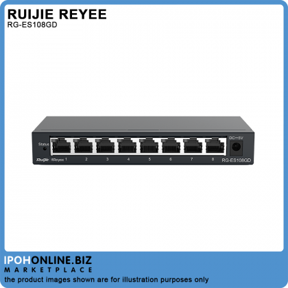 Ruijie Reyee RG-ES108GD 8-Port Gigabit Unmanaged Metal Switch