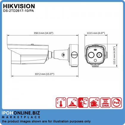 Hikvision DS-2TD2617-10/PA Thermal & Optical Bi-Spectrum Network Bullet Camera