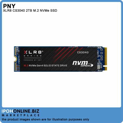 PNY XLR8 CS3040 2TB M.2 2280 PCIe NVMe Gen4 SSD - 5600Mbs Read