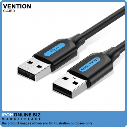 VENTION Cable USB2.0 A Male To A Male 0.5M Cable 480Mbps High Speed Transfer Rate USB Connect