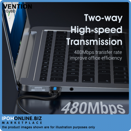 VENTION Cable USB2.0 A Male To A Male 0.5M Cable 480Mbps High Speed Transfer Rate USB Connect