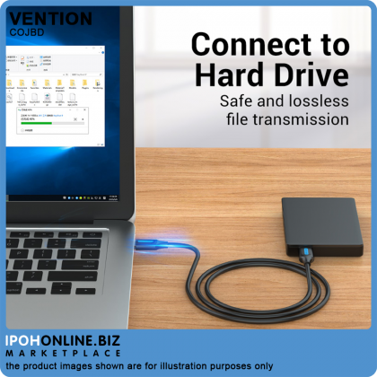 VENTION Cable USB2.0 A Male To A Male 0.5M Cable 480Mbps High Speed Transfer Rate USB Connect
