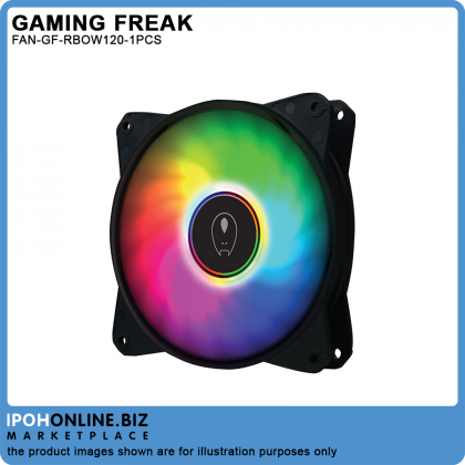 Gaming Freak GF-RBOW120 FIXED LUMINA IRIS RAINBOW 12cm LED PC Fan Gaming Freak GF-RBOW120 FIXED LUMINA IRIS RAINBOW 12cm LED PC Fan