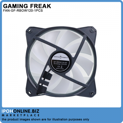 Gaming Freak GF-RBOW120 FIXED LUMINA IRIS RAINBOW 12cm LED PC Fan Gaming Freak GF-RBOW120 FIXED LUMINA IRIS RAINBOW 12cm LED PC Fan