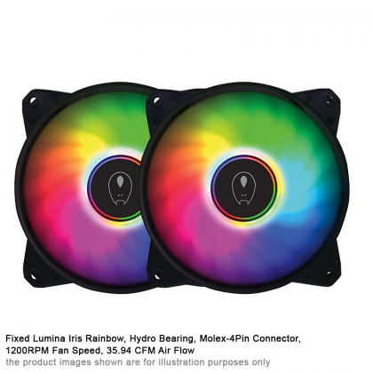 Gaming Freak GF-RBOW120 FIXED LUMINA IRIS RAINBOW 12cm LED PC Fan Gaming Freak GF-RBOW120 FIXED LUMINA IRIS RAINBOW 12cm LED PC Fan