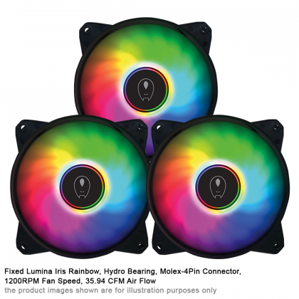 Gaming Freak GF-RBOW120 FIXED LUMINA IRIS RAINBOW 12cm LED PC Fan Gaming Freak GF-RBOW120 FIXED LUMINA IRIS RAINBOW 12cm LED PC Fan