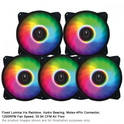 Gaming Freak GF-RBOW120 FIXED LUMINA IRIS RAINBOW 12cm LED PC Fan Gaming Freak GF-RBOW120 FIXED LUMINA IRIS RAINBOW 12cm LED PC Fan