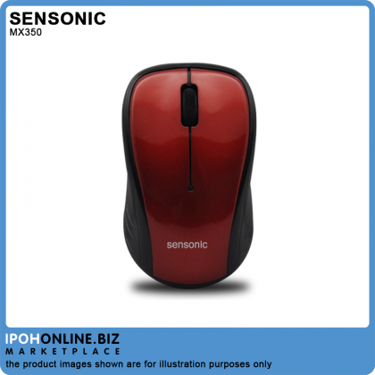 Sensonic MX350 Wireless Cordless Optical Mouse With Silent Click- Red / Blue Color Sensonic MX350 Wireless Cordless Optical Mouse With Silent Click- Red / Blue Color