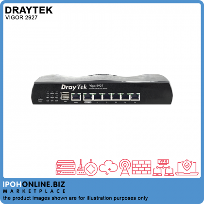 DrayTek Vigor 2927 Dual WAN Load Balancing Gigabit Firewall VPN Router Bandwidth Management With APP QoS DrayTek Vigor 2927 Dual WAN Load Balancing Gigabit Firewall VPN Router Bandwidth Management With APP QoS