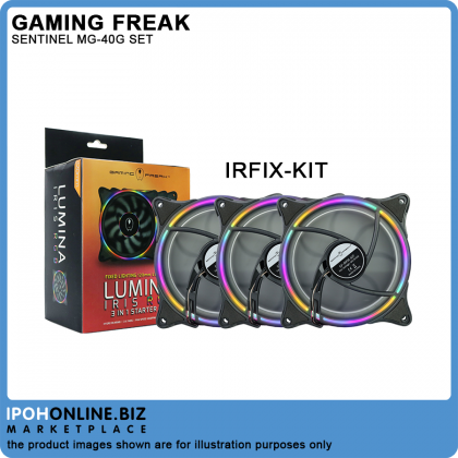 Gaming Freak SENTINEL MG-40G Premium Middle Tower Gaming Case - Tempered Glass Edition + Gaming Freak LED Fan Gaming Freak SENTINEL MG-40G Premium Middle Tower Gaming Case - Tempered Glass Edition + Gaming Freak LED Fan