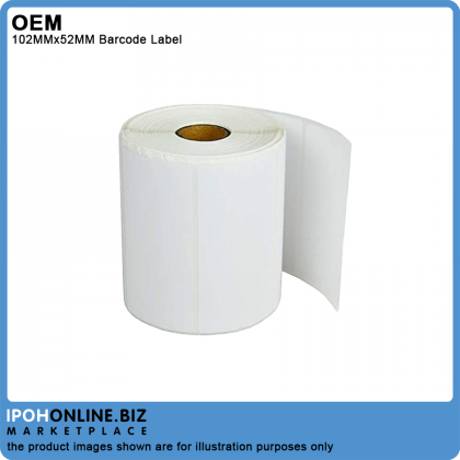 1 Roll 102mm x 52mm Blank Barcode Label Sticker ( 500pcs per roll ) 1 Roll 102mm x 52mm Blank Barcode Label Sticker ( 500pcs per roll )