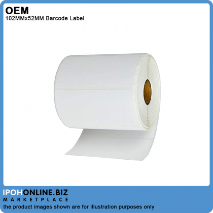 1 Roll 102mm x 52mm Blank Barcode Label Sticker ( 500pcs per roll ) 1 Roll 102mm x 52mm Blank Barcode Label Sticker ( 500pcs per roll )