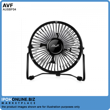 AVF AUSBF04-BK Ultra-Quiet 4" Portable Mini USB Fan