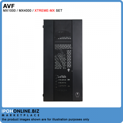 AVF MX1000 / MX4000 / XTREME MX Premium Micro ATX Black Tower PC Casing + 2 LED PC Fan