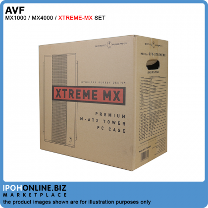 AVF MX1000 / MX4000 / XTREME MX Premium Micro ATX Black Tower PC Casing + 2 LED PC Fan