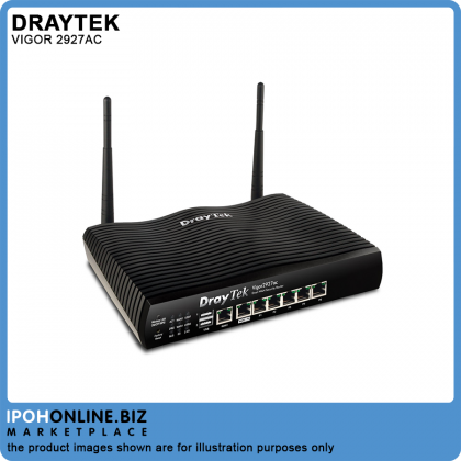 DrayTek Vigor 2927ac Dual WAN Load Balancing Gigabit Firewall VPN Router Bandwidth Management with APP QoS DrayTek Vigor 2927ac Dual WAN Load Balancing Gigabit Firewall VPN Router Bandwidth Management with APP QoS