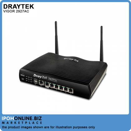 DrayTek Vigor 2927ac Dual WAN Load Balancing Gigabit Firewall VPN Router Bandwidth Management with APP QoS DrayTek Vigor 2927ac Dual WAN Load Balancing Gigabit Firewall VPN Router Bandwidth Management with APP QoS