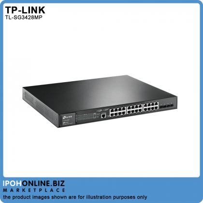TP-Link TL-SG3428MP JetStream 28 Port Gigabit L2 Managed Switch with 24 Port PoE+ for a Complete Omada Network TP-Link TL-SG3428MP JetStream 28 Port Gigabit L2 Managed Switch with 24 Port PoE+ for a Complete Omada Network
