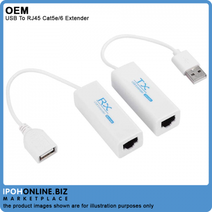 USB to RJ45 Network Cable Male to Female Extender Support Distance 200m
