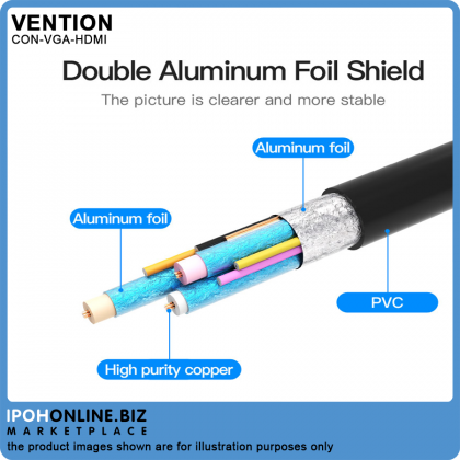 Vention VGA to HDMI Converter 1080P HD Digital to Analog Audio Video Adapter VGA to HDMI Connector F Vention VGA to HDMI Converter 1080P HD Digital to Analog Audio Video Adapter VGA to HDMI Connector F