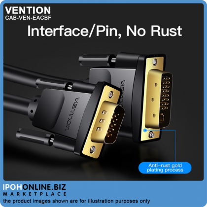 Vention DVI to VGA Cable 1080P 60Hz DVH-I 24+5 DVI I Male to VGA Male Adapter Converter for Laptop Monitor Vention DVI to VGA Cable 1080P 60Hz DVH-I 24+5 DVI I Male to VGA Male Adapter Converter for Laptop Monitor