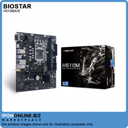 Biostar H510MX/E 10th & 11th Gen Intel H510 LGA1200 DDR4 M.2 DVI VGA HDMI Micro ATX Motherboard Biostar H510MX/E 10th & 11th Gen Intel H510 LGA1200 DDR4 M.2 DVI VGA HDMI Micro ATX Motherboard