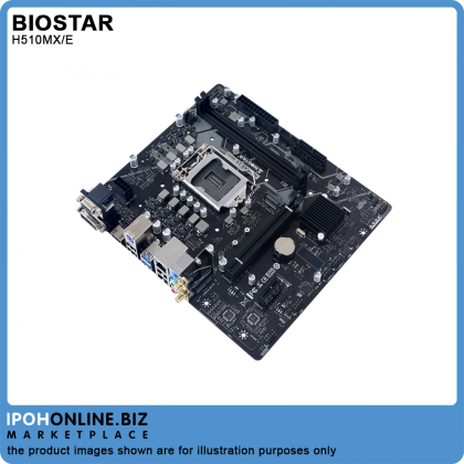 Biostar H510MX/E 10th & 11th Gen Intel H510 LGA1200 DDR4 M.2 DVI VGA HDMI Micro ATX Motherboard Biostar H510MX/E 10th & 11th Gen Intel H510 LGA1200 DDR4 M.2 DVI VGA HDMI Micro ATX Motherboard
