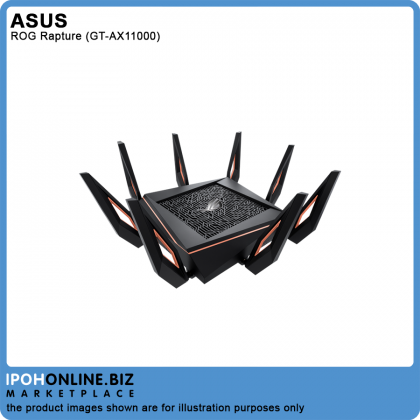 ASUS ROG Rapture GT-AX11000 AX11000 ultimate AX performance 10 Gigabit Quad-Core Processor MU MIMO Tri-Band WiFi Gaming Router - Unifi Time Maxis