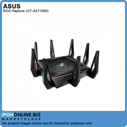 ASUS ROG Rapture GT-AX11000 AX11000 ultimate AX performance 10 Gigabit Quad-Core Processor MU MIMO Tri-Band WiFi Gaming Router - Unifi Time Maxis