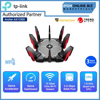 TP-LINK Archer AX11000 Next-Gen Tri-Band Wi-Fi 6 Gaming Router TP-LINK Archer AX11000 Next-Gen Tri-Band Wi-Fi 6 Gaming Router