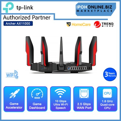 TP-LINK Archer AX11000 Next-Gen Tri-Band Wi-Fi 6 Gaming Router TP-LINK Archer AX11000 Next-Gen Tri-Band Wi-Fi 6 Gaming Router