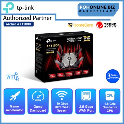 TP-LINK Archer AX11000 Next-Gen Tri-Band Wi-Fi 6 Gaming Router TP-LINK Archer AX11000 Next-Gen Tri-Band Wi-Fi 6 Gaming Router