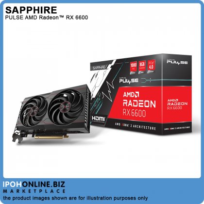 SAPPHIRE PULSE AMD RADEON RX6600 8GB GDDR6 PCI-Express 4.0 HDMI DP Gaming Graphics Card SAPPHIRE PULSE AMD RADEON RX6600 8GB GDDR6 PCI-Express 4.0 HDMI DP Gaming Graphics Card