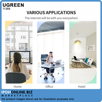 UGREEN Cat7 Gigabit RJ45 Ethernet Cable 1 Meter (Black)