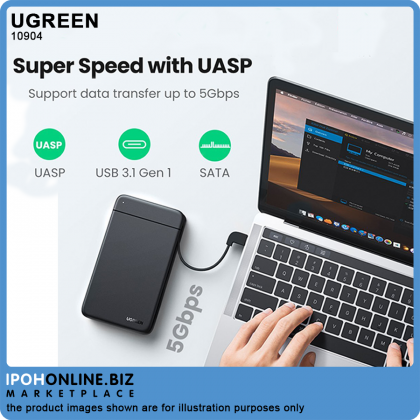 UGREEN USB-C to 2.5 inch External Hard Drive Enclosure - Built-in Cable UGREEN USB-C to 2.5 inch External Hard Drive Enclosure - Built-in Cable