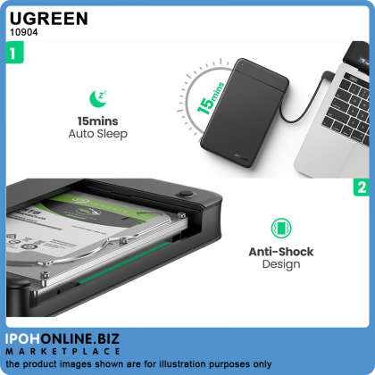 UGREEN USB-C to 2.5 inch External Hard Drive Enclosure - Built-in Cable UGREEN USB-C to 2.5 inch External Hard Drive Enclosure - Built-in Cable
