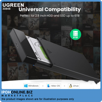 UGREEN USB 3.0 to 2.5 inch SATA External Hard Drive Enclosure with Micro USB 3.0 Cable