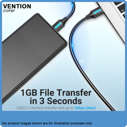 Vention USB 3.0 A Male to Micro B Male 1M 5Gbps High Speed Fast Transmission Cable