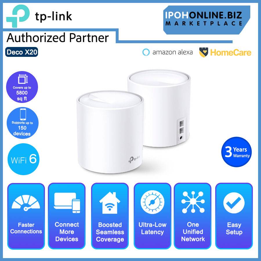 Deco X20(2-pack) TP-Link Deco X20 WiFi 6 Mesh System, 2-Pack | eBay