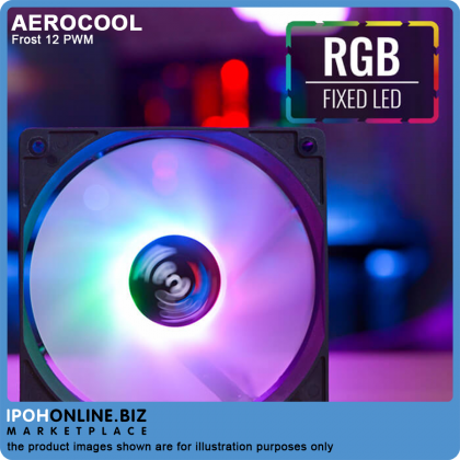 AeroCool Frost 12 PWM 120mm FRGB Casing Fan with PWM 4-PIN Connector AeroCool Frost 12 PWM 120mm FRGB Casing Fan with PWM 4-PIN Connector