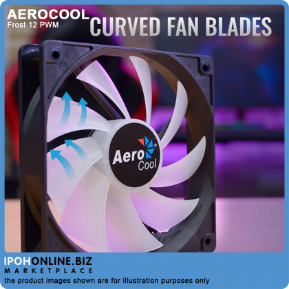 AeroCool Frost 12 PWM 120mm FRGB Casing Fan with PWM 4-PIN Connector AeroCool Frost 12 PWM 120mm FRGB Casing Fan with PWM 4-PIN Connector