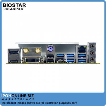 BIOSTAR B560M-SILVER Intel B560 LGA 1200 DDR4 M.2 HDMI DVI DP Micro ATX Motherboard