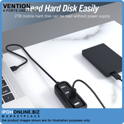 Vention 4 Ports Adapter USB 2.0 Hub With LED Indicator Vention 4 Ports Adapter USB 2.0 Hub With LED Indicator
