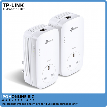 Tp-Link TL-PA8010P KIT AV1300 Gigabit Passthrough AV2 Powerline Adapter Starter Kit Tp-Link TL-PA8010P KIT AV1300 Gigabit Passthrough AV2 Powerline Adapter Starter Kit