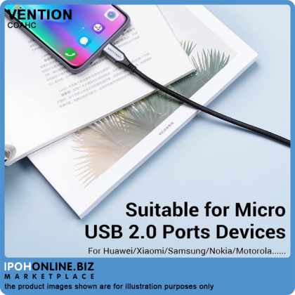 Vention USB 2.0 A Male to Micro B Male 0.25M 3A Fast Charge Data Cable Vention USB 2.0 A Male to Micro B Male 0.25M 3A Fast Charge Data Cable