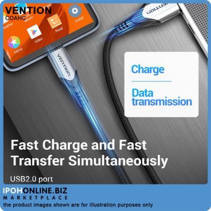 Vention USB 2.0 A Male to Micro B Male 0.25M 3A Fast Charge Data Cable Vention USB 2.0 A Male to Micro B Male 0.25M 3A Fast Charge Data Cable