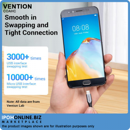Vention USB 2.0 A Male to Micro B Male 0.25M 3A Fast Charge Data Cable Vention USB 2.0 A Male to Micro B Male 0.25M 3A Fast Charge Data Cable