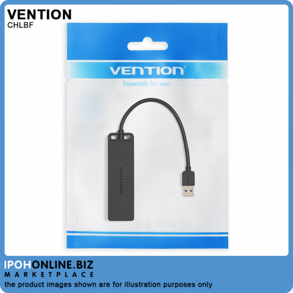 VENTION 4-Port USB 3.0 Hub With Power Supply 1M (Black)