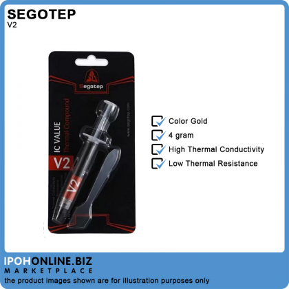 Segotep Thermal Grease V2 - Gold Color Segotep Thermal Grease V2 - Gold Color
