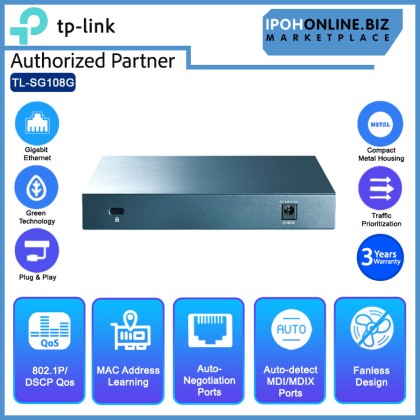 TP-LINK LiteWave LS108G 8-Port 10/100/1000Mbps Gigabit Desktop Network Switch TP-LINK LiteWave LS108G 8-Port 10/100/1000Mbps Gigabit Desktop Network Switch